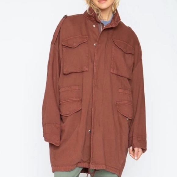 Sandrine Rose x Free People Oversized Utility Jacket in Carrub NWT